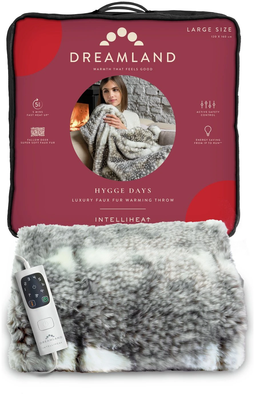 Dreamland Luxury Faux Fur Heated Throw - Large 9 Dreamland Luxury Faux Fur Heated Throw - Large - Image 7