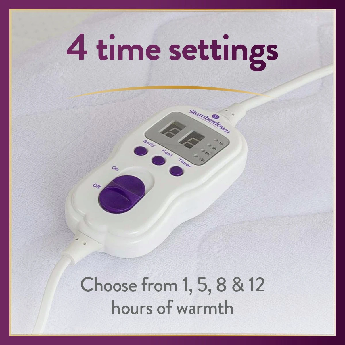 Slumberdown Perfectly Warm Luxury Electric Blanket-King Dual 8 Slumberdown Perfectly Warm Luxury Electric Blanket-King Dual - Image 6