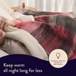 Dreamland Sherpa Tartan Reversible Overblanket -Habitat 4883333 R Z003A