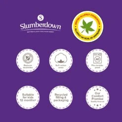 Slumberdown Soft Touch Anti Allergy 4 Tog Kids Duvet-Toddler 36 Slumberdown Soft Touch Anti Allergy 4 Tog Kids Duvet-Toddler -Habitat 5235681 R Z017A