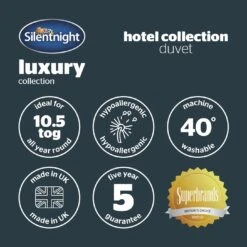 Silentnight Hotel Collection 10.5 Tog Duvet - Single 19 Silentnight Hotel Collection 10.5 Tog Duvet - Single -Habitat 5274422 R Z009A