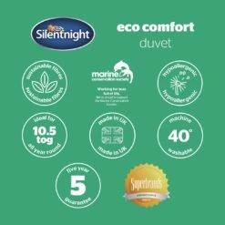 Silentnight Eco Comfort 10.5 Tog Duvet - Single -Habitat 5665299 R Z009A