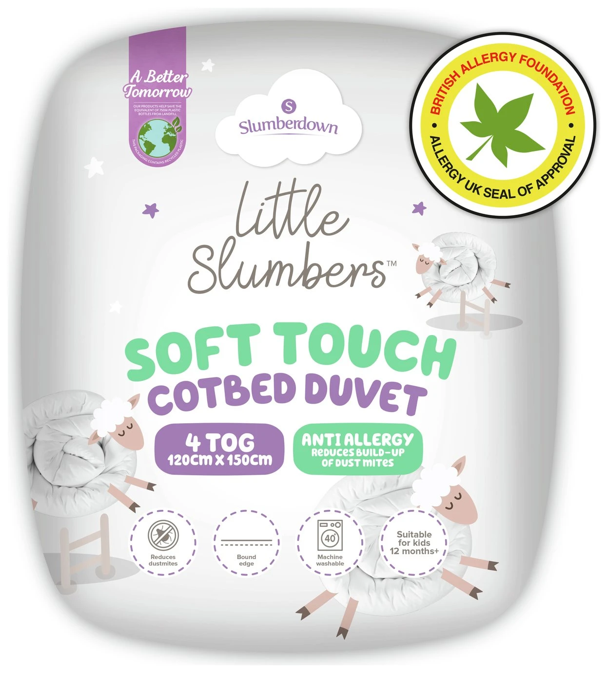 Slumberdown Anti Allergy 4 Tog Kids Duvet - Toddler 3 Slumberdown Anti Allergy 4 Tog Kids Duvet - Toddler