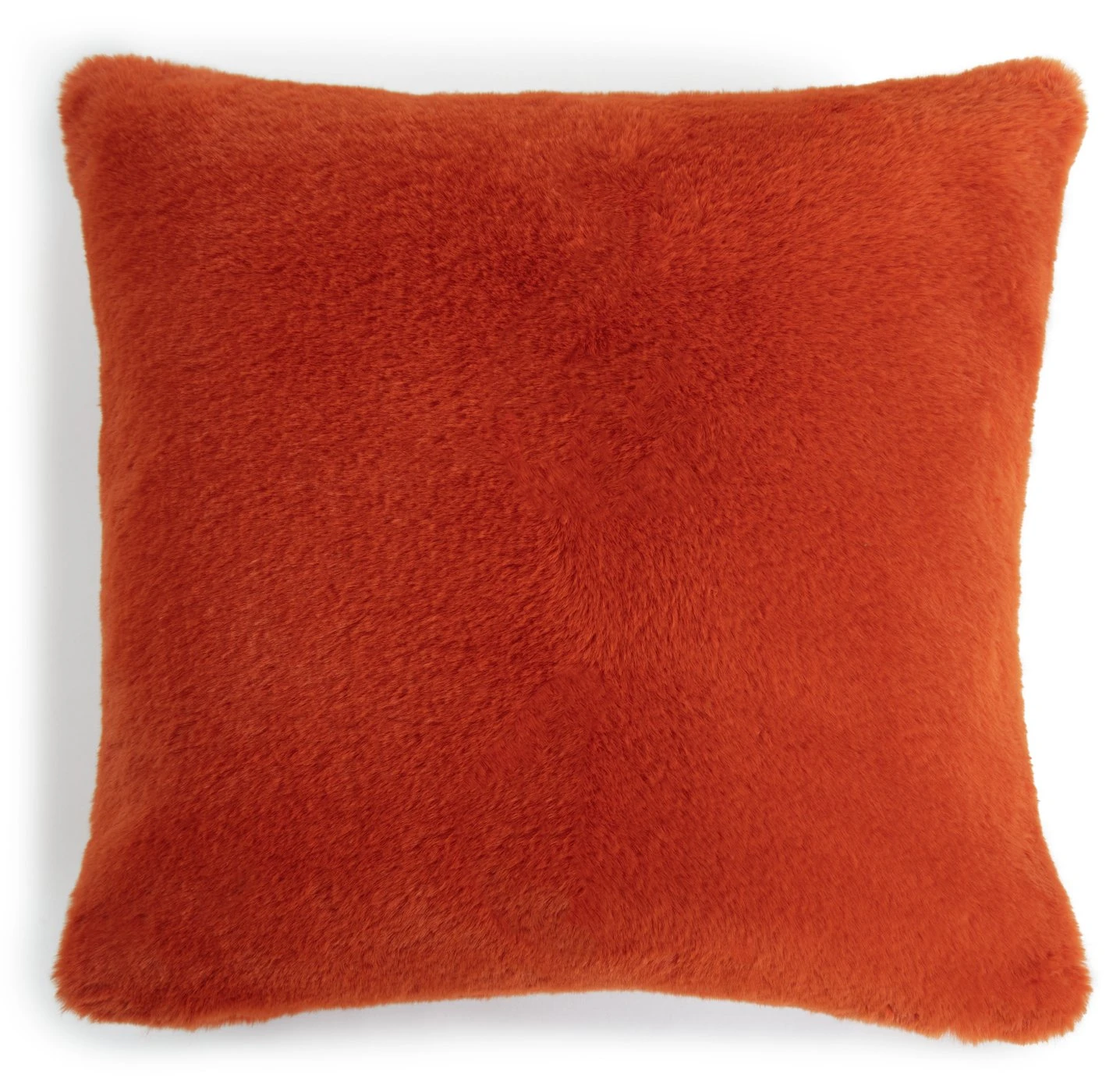 Habitat Plain Faux Fur Cushion - Burnt Orange - 43X43cm 6 Habitat Plain Faux Fur Cushion - Burnt Orange - 43X43cm - Image 4
