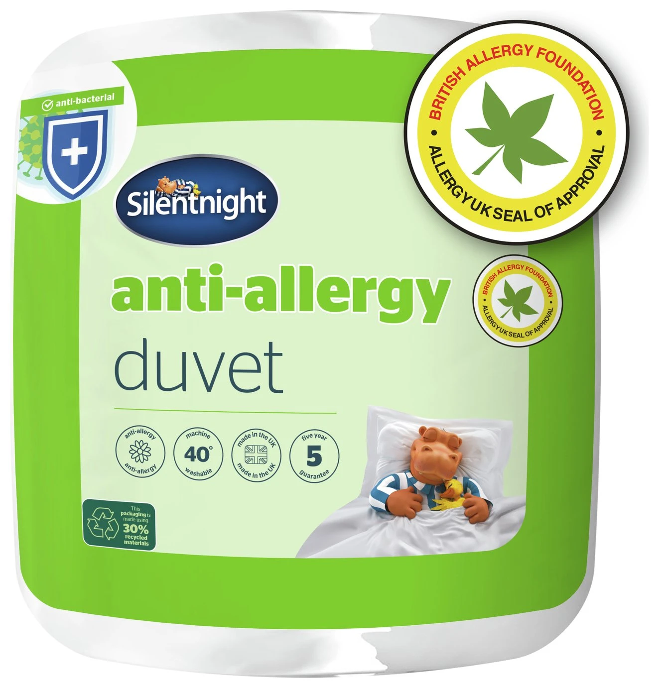 Silentnight Anti-Allergy 13.5 Tog Duvet - Single 3 Silentnight Anti-Allergy 13.5 Tog Duvet - Single