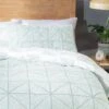 Habitat Stockholm Diamond Dash Duck Egg Bedding Set - Single -Habitat 8277385 R Z001A