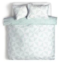 Habitat Stockholm Diamond Dash Duck Egg Bedding Set - Single -Habitat 8277385 R Z004A
