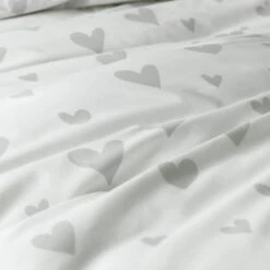 Habitat Hearts Grey & White Bedding Set - Single 16 Habitat Hearts Grey & White Bedding Set - Single -Habitat 8291251 R Z007A
