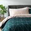 Habitat Geo Teal & Blush Reversible Bedding Set - Single 1 Habitat Geo Teal & Blush Reversible Bedding Set - Single -Habitat 8299947 R Z001A