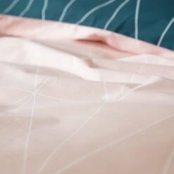 Habitat Geo Teal & Blush Reversible Bedding Set - Single -Habitat 8299947 R Z005A