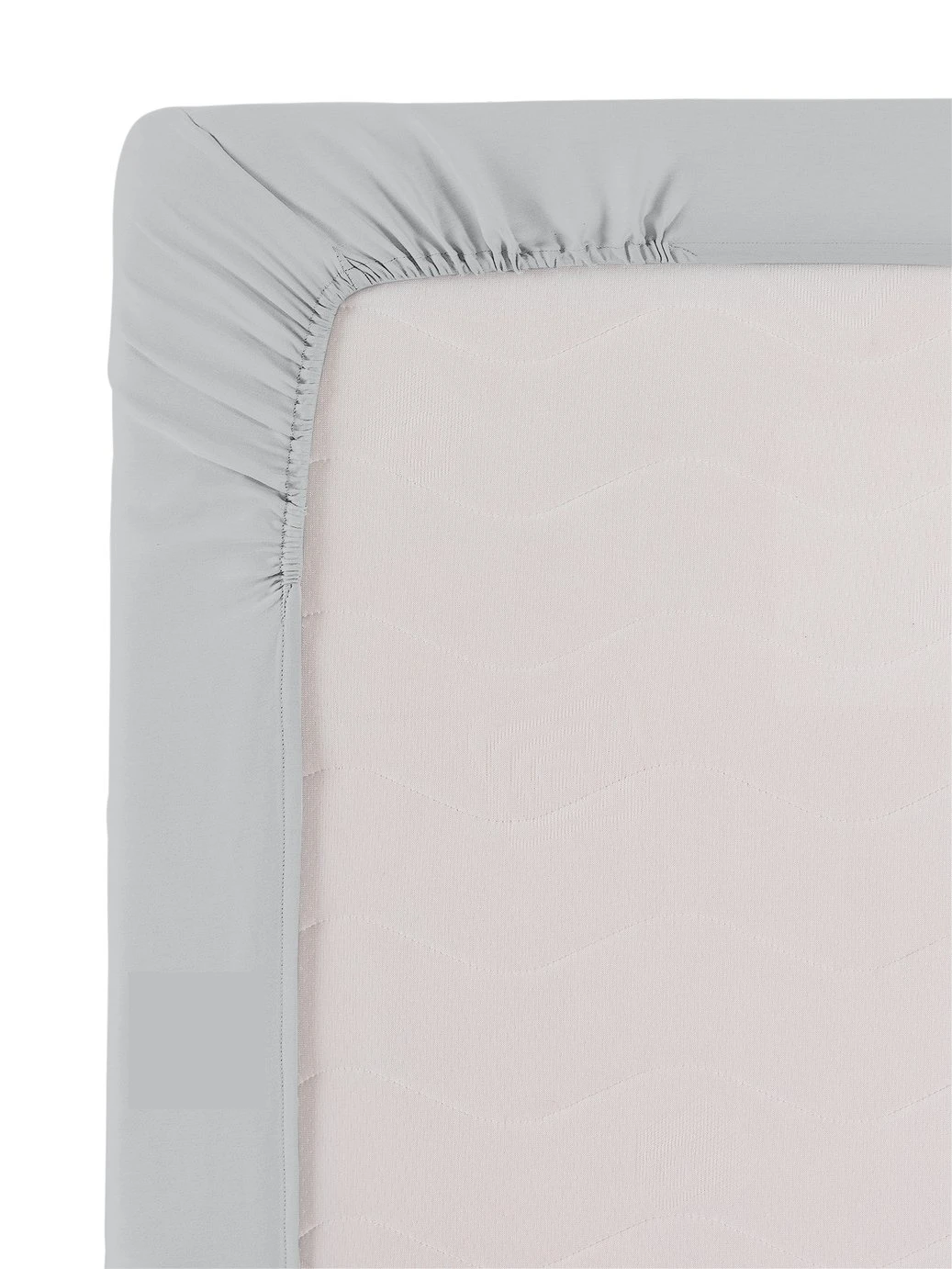 Habitat Pure Cotton 200TC Grey Fitted Sheet - Single 4 Habitat Pure Cotton 200TC Grey Fitted Sheet - Single - Image 2