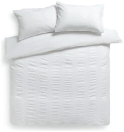 Habitat Cotton 300TC Waffle Striped White Bedding Set-Double 10 Habitat Cotton 300TC Waffle Striped White Bedding Set-Double -Habitat 8612483 R Z002A