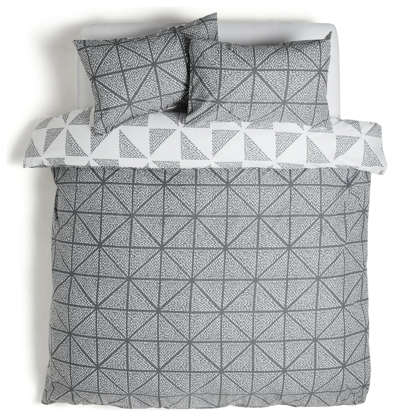 Habitat Stockholm Diamond Dash Grey Bedding Set - Single 5 Habitat Stockholm Diamond Dash Grey Bedding Set - Single - Image 3