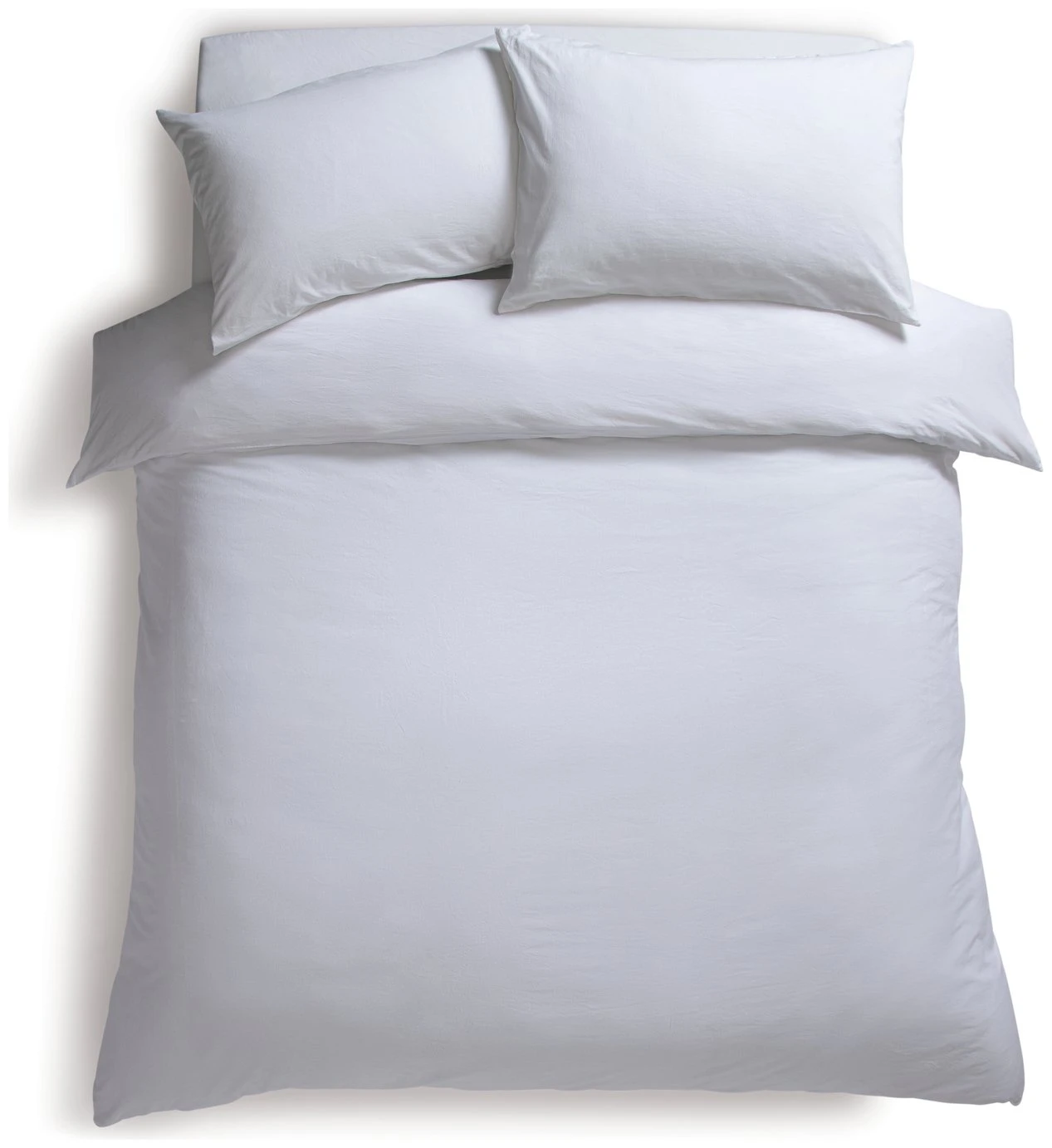 Habitat Stonewashed Cotton Plain White Bedding Set - Single 5 Habitat Stonewashed Cotton Plain White Bedding Set - Single - Image 3
