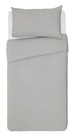 Habitat Cotton Rich Plain Grey Bedding Set - Single
