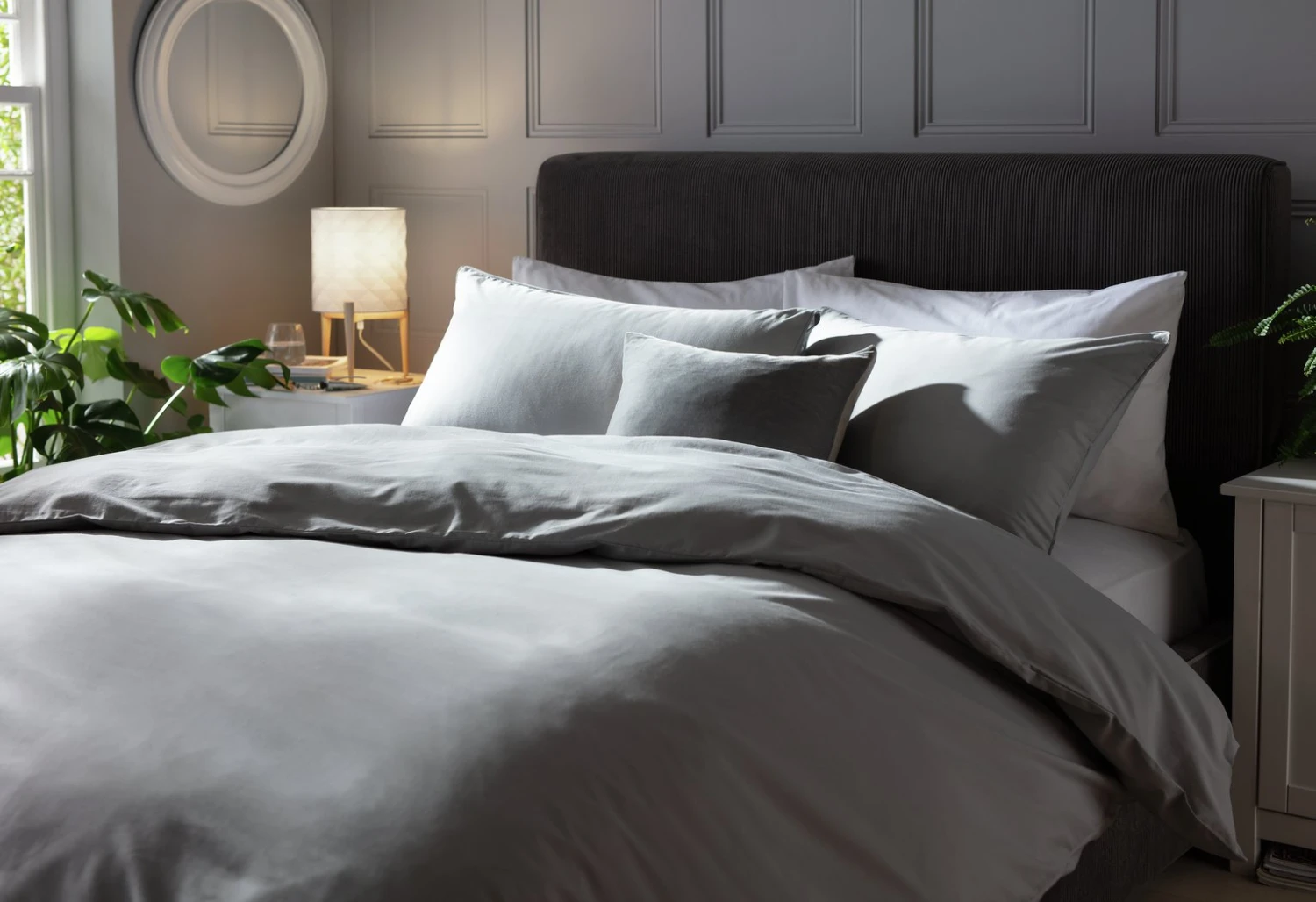 Habitat Cotton Rich Plain Grey Bedding Set - Single 6 Habitat Cotton Rich Plain Grey Bedding Set - Single - Image 4