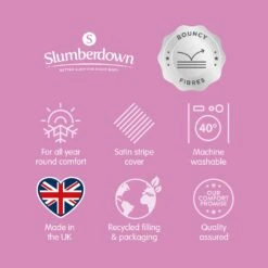 Slumberdown Full And Bouncy 10.5 Tog Duvet - Single 23 Slumberdown Full And Bouncy 10.5 Tog Duvet - Single -Habitat 8800927 R Z011A