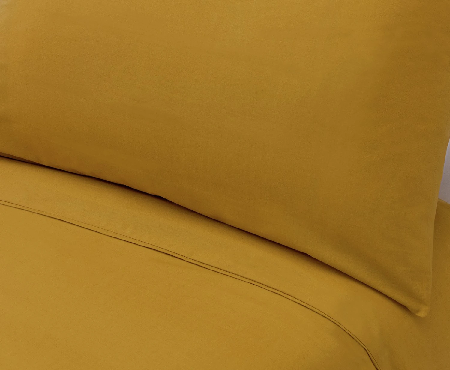 Habitat Cotton Rich Plain Yellow Bedding Set - Single 4 Habitat Cotton Rich Plain Yellow Bedding Set - Single - Image 2