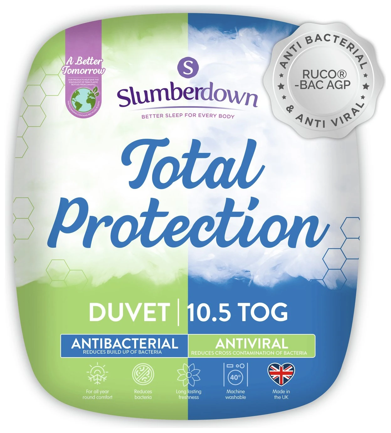 Slumberdown Total Protection 10.5 Tog Duvet - Double 3 Slumberdown Total Protection 10.5 Tog Duvet - Double