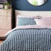 Habitat Cotton Scallop Teal Reversible Bedding Set - Double