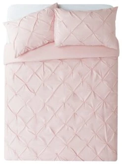 Habitat Hadley Pintuck Blush Pink Bedding Set - Double 9 Habitat Hadley Pintuck Blush Pink Bedding Set - Double -Habitat 9161397 R Z002A