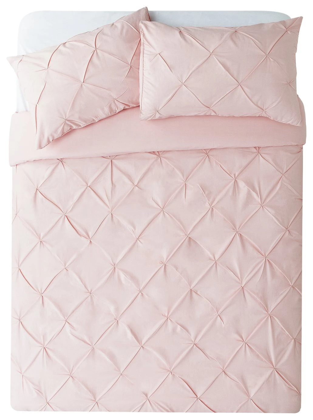 Habitat Hadley Pintuck Blush Pink Bedding Set - Double 5 Habitat Hadley Pintuck Blush Pink Bedding Set - Double - Image 3