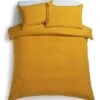 Habitat Stonewashed Cotton Plain Mustard Bedding Set -Double -Habitat 9189252 R Z001A