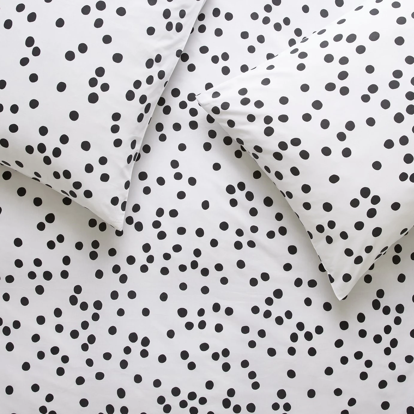 Habitat Cotton Dot Penny White & Black Bedding Set - Single 8 Habitat Cotton Dot Penny White & Black Bedding Set - Single - Image 6
