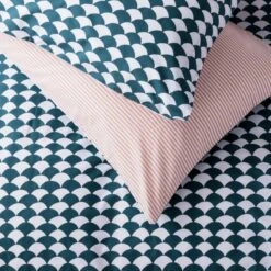 Habitat Cotton Scallop Teal Reversible Bedding Set-Superking 14 Habitat Cotton Scallop Teal Reversible Bedding Set-Superking -Habitat 9207938 R Z003A