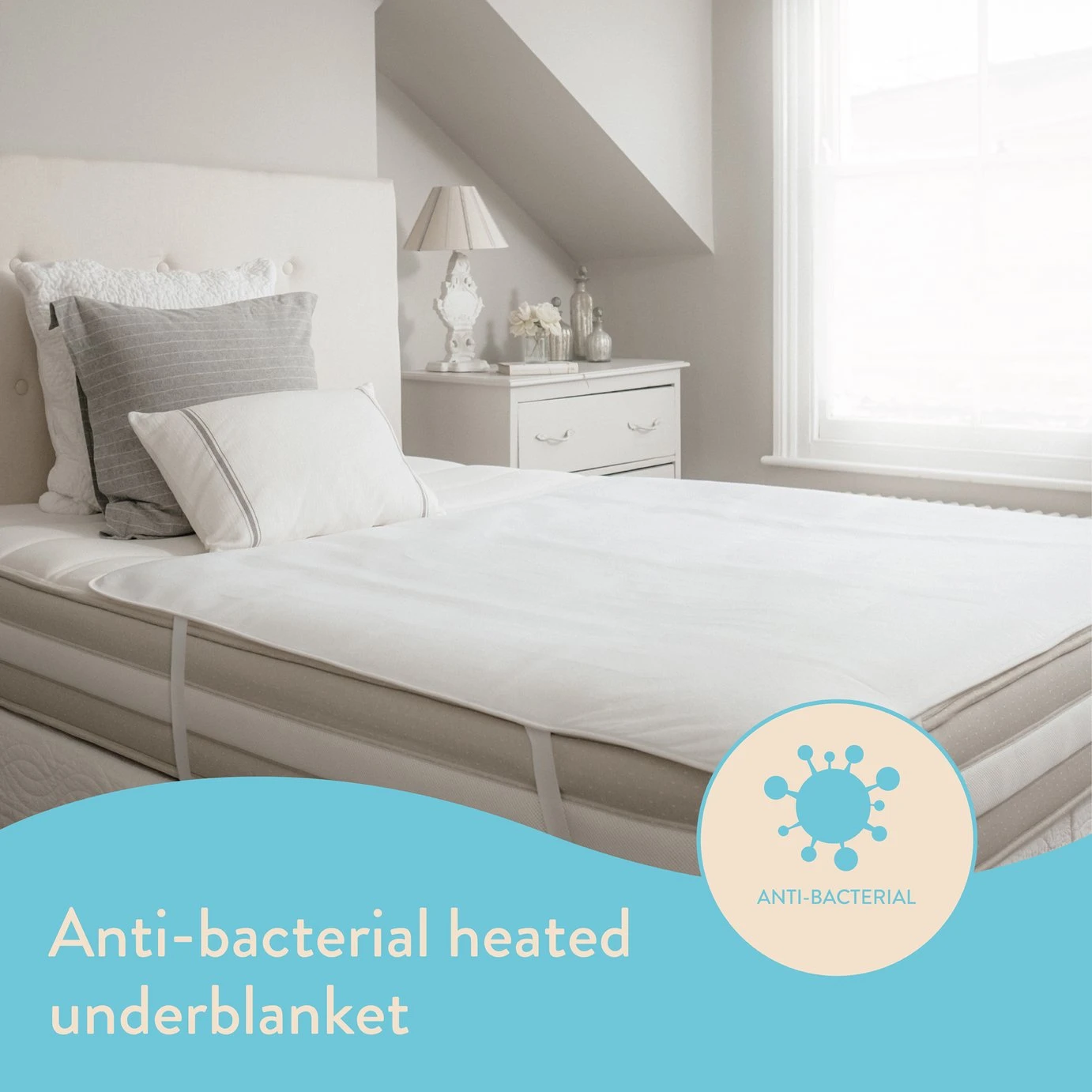 Dreamland Antibacterial Heated Underblanket - Single 3 Dreamland Antibacterial Heated Underblanket - Single - Image 2