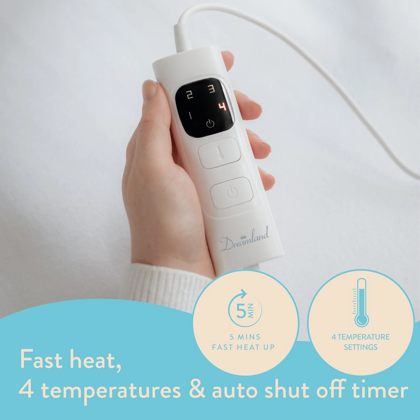 Dreamland Antibacterial Heated Underblanket - Single 5 Dreamland Antibacterial Heated Underblanket - Single - Image 4