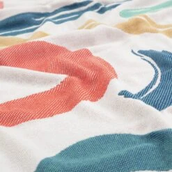 Habitat Studio Squiggle Cotton Throw - Multicoloured -Habitat 9340541 R Z003A