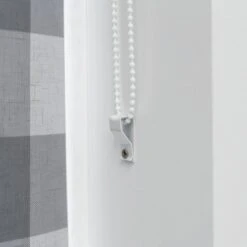 Habitat Block Check Blackout Roller Blind - 3ft - Grey 11 Habitat Block Check Blackout Roller Blind - 3ft - Grey -Habitat 9372746 R Z004C