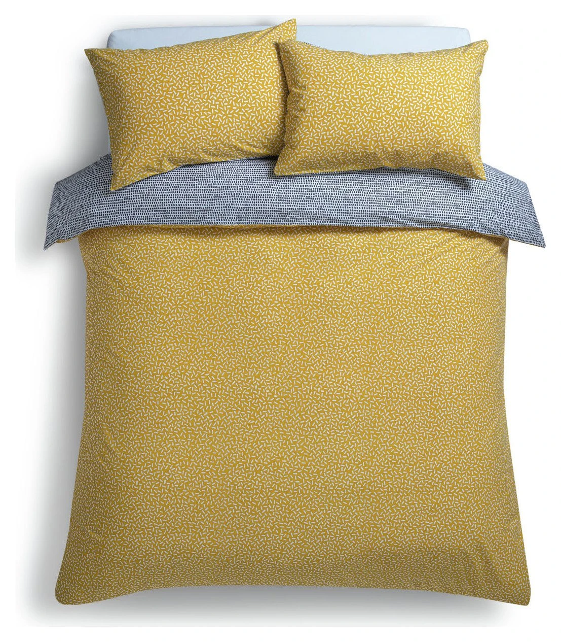 Habitat Betsy Yellow & White Reversible Bedding Set - Single 5 Habitat Betsy Yellow & White Reversible Bedding Set - Single - Image 3