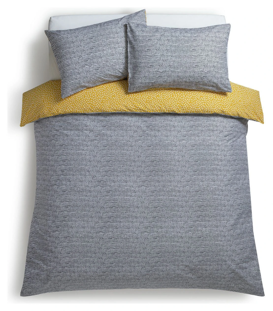 Habitat Betsy Yellow & White Reversible Bedding Set - Single 7 Habitat Betsy Yellow & White Reversible Bedding Set - Single - Image 5