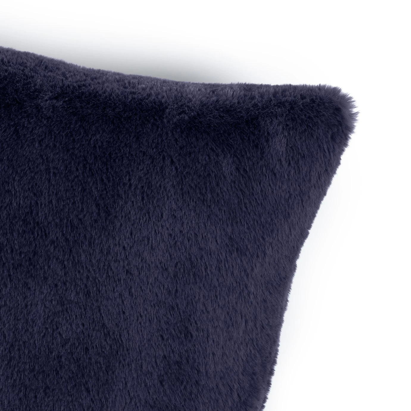 Habitat Plain Faux Fur Cushion - Navy - 43x43cm 6 Habitat Plain Faux Fur Cushion - Navy - 43x43cm - Image 5
