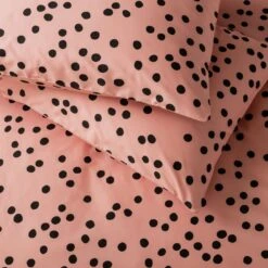 Habitat Cotton Dot Penny Pink & Black Bedding Set - Single 12 Habitat Cotton Dot Penny Pink & Black Bedding Set - Single -Habitat 9401882 R Z003A