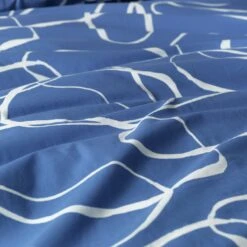 Habitat Linear Pebbles Blue & White Bedding Set - Single 16 Habitat Linear Pebbles Blue & White Bedding Set - Single -Habitat 9441938 R Z006A