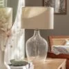 Habitat Abas Glass Table Lamp - Clear & Cream 1 Habitat Abas Glass Table Lamp - Clear & Cream -Habitat 9489732 R Z001A