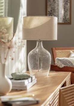 Habitat Abas Glass Table Lamp - Clear & Cream 20 Habitat Abas Glass Table Lamp - Clear & Cream -Habitat 9489732 R Z002C