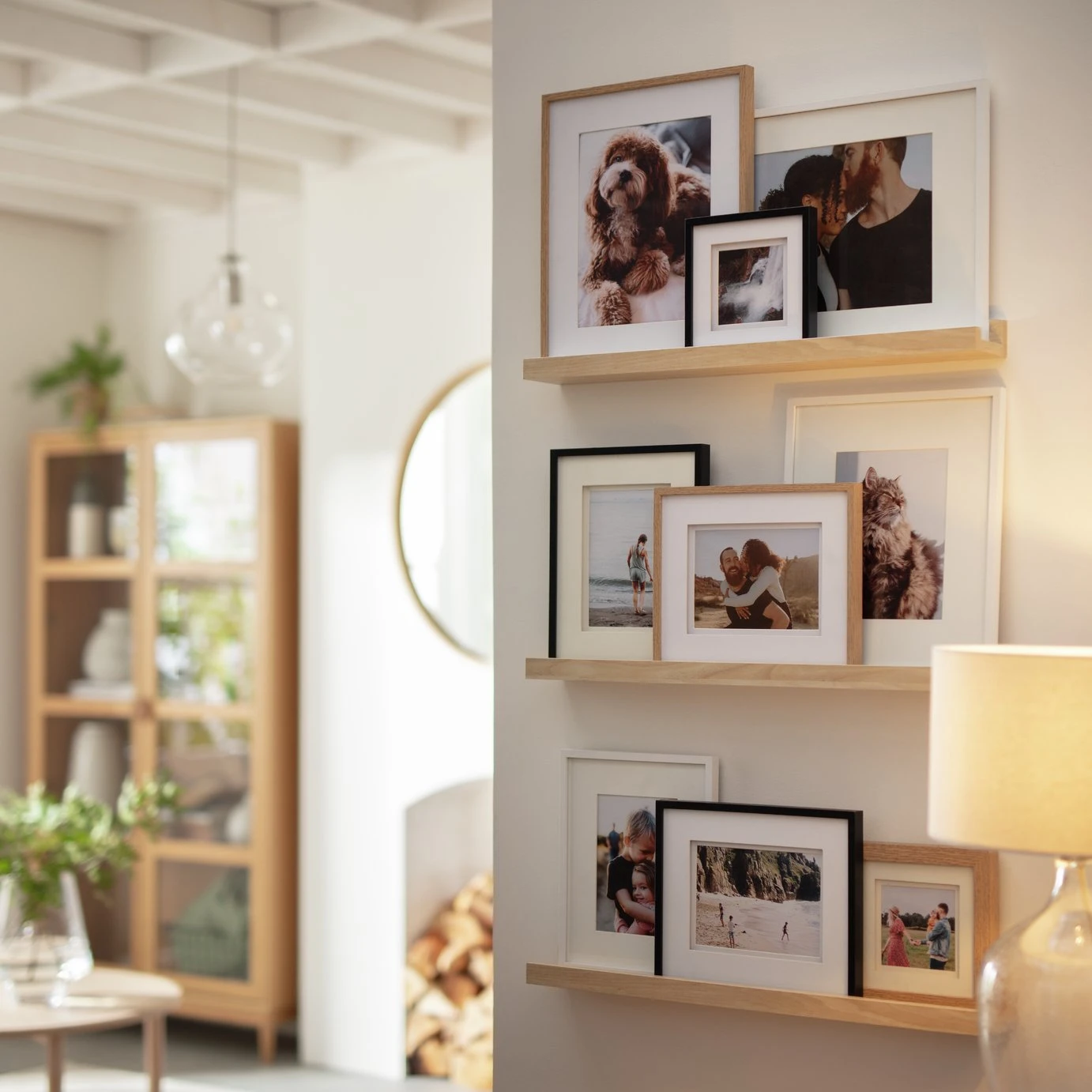 Habitat Abas Glass Table Lamp - Clear & Cream 12 Habitat Abas Glass Table Lamp - Clear & Cream - Image 10