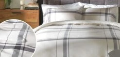 Habitat Cotton Yarn Dye Check Cream Bedding Set - Double 12 Habitat Cotton Yarn Dye Check Cream Bedding Set - Double -Habitat 9511655 R Z004A