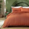 Habitat Cotton Linen Plain Rust Bedding Set - Double 1 Habitat Cotton Linen Plain Rust Bedding Set - Double -Habitat 9513914 R Z001A