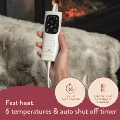 Dreamland Luxury Faux Fur Husky Heated Throw - Large 14 Dreamland Luxury Faux Fur Husky Heated Throw - Large -Habitat 9522204 R Z004A