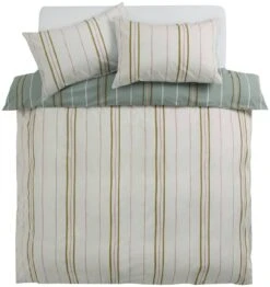 Habitat 180TC Sage Stripe Green Bedding Set - Single 12 Habitat 180TC Sage Stripe Green Bedding Set - Single -Habitat 9524570 R Z002A