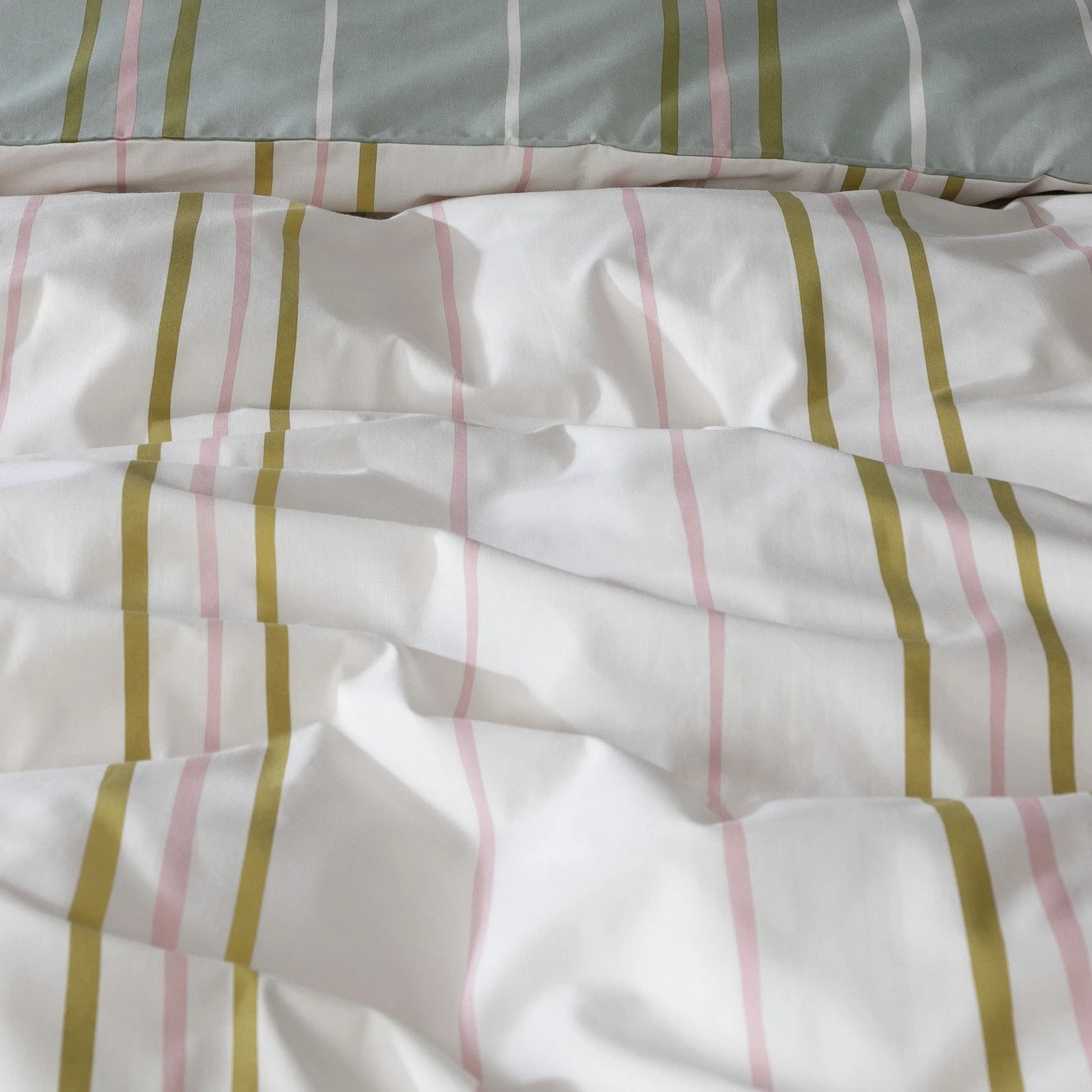 Habitat 180TC Sage Stripe Green Bedding Set - Single 9 Habitat 180TC Sage Stripe Green Bedding Set - Single - Image 7
