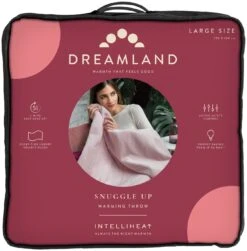 Dreamland Snuggle Up Pink Heated Throw - Large