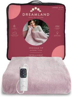 Dreamland Snuggle Up Pink Heated Throw - Large -Habitat 9528332 R Z007A