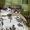 Habitat Cotton Floral Black & White Bedding Set - Double