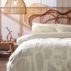 Habitat Velvet Panel Jacquard Shapes Bedding Set - Single